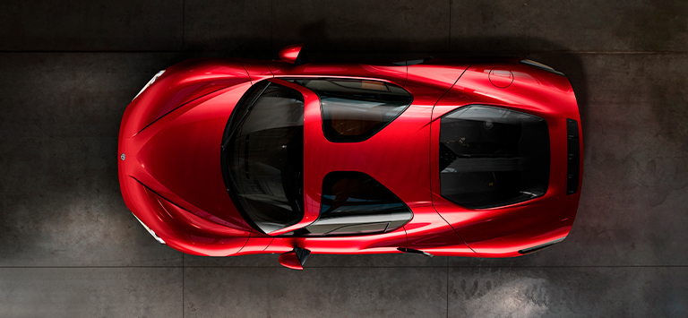 Tak i kolfiber och aluminium